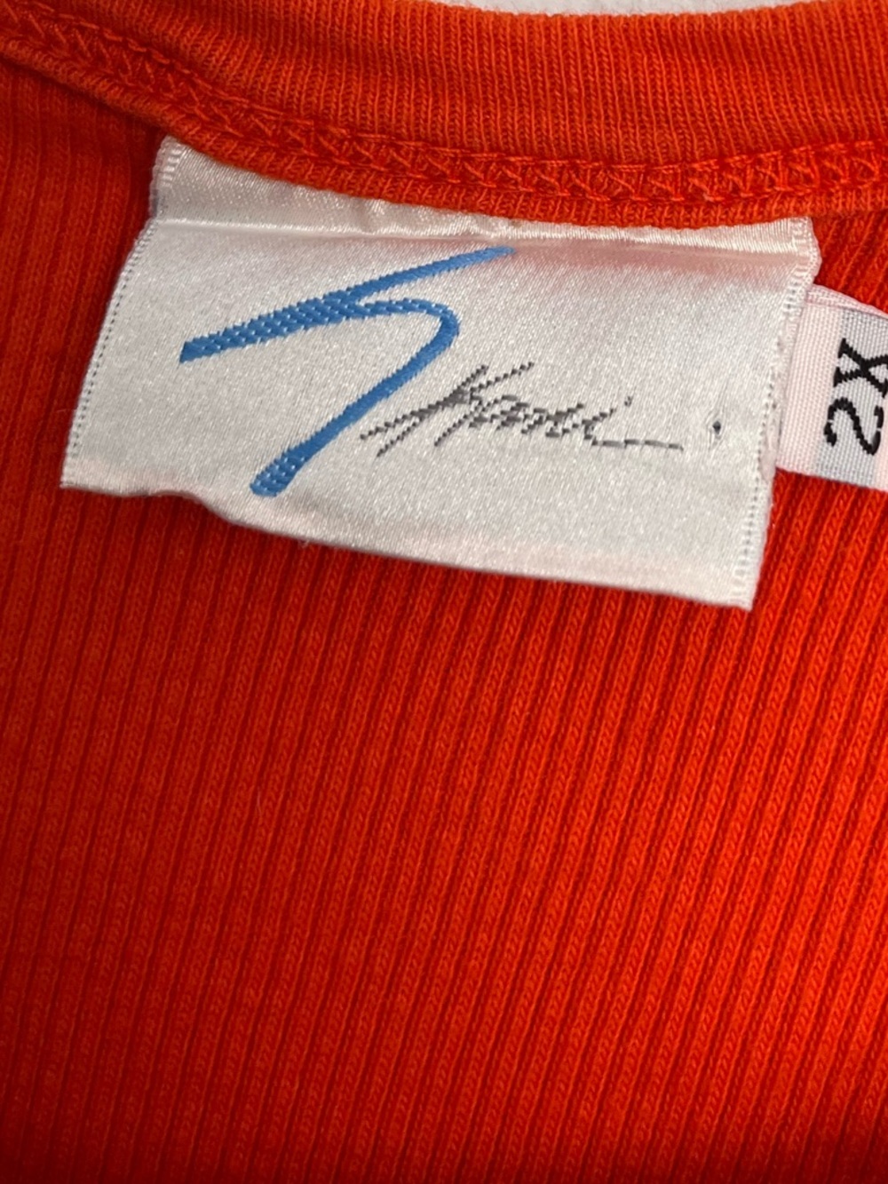 VTG Y2K Karl Rhinestone Logo Two-Tone Ribbed Tank Top - M - Picture 14 of 15